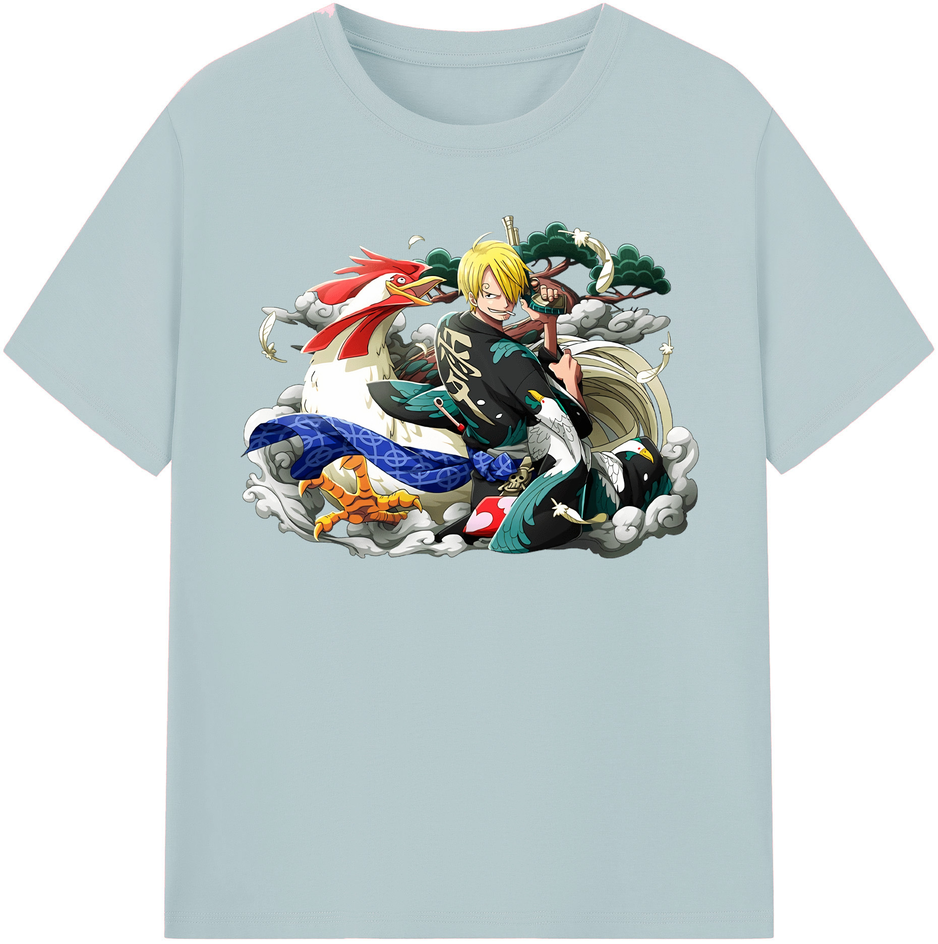 ワンピース サンジ ONE PIECE Sanji 綿100％半袖Tシャツ（フロントプリント）